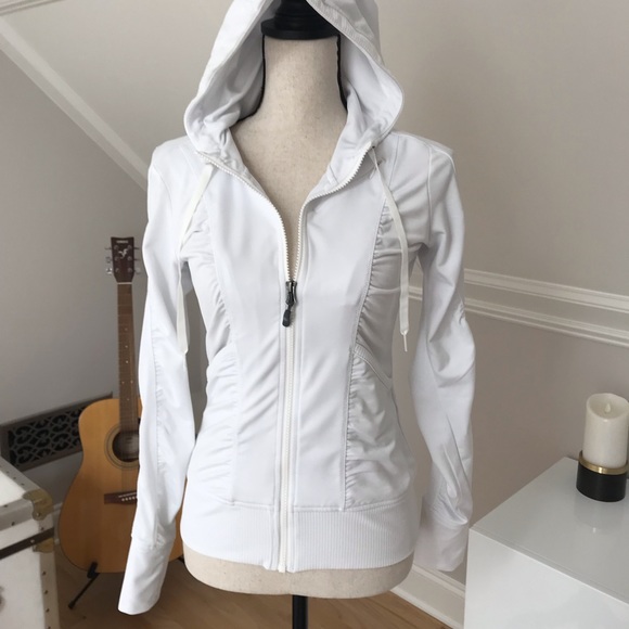 Athleta Jackets & Blazers - Athleta hooded white jacket. Like new. Size XS